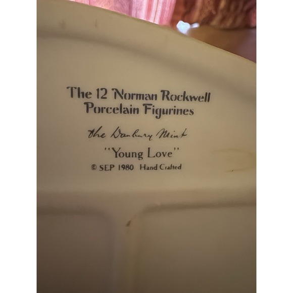 NORMAN ROCKWELL "Young Love" 1980 Figurine Vintage Collectible - Picture 6 of 6